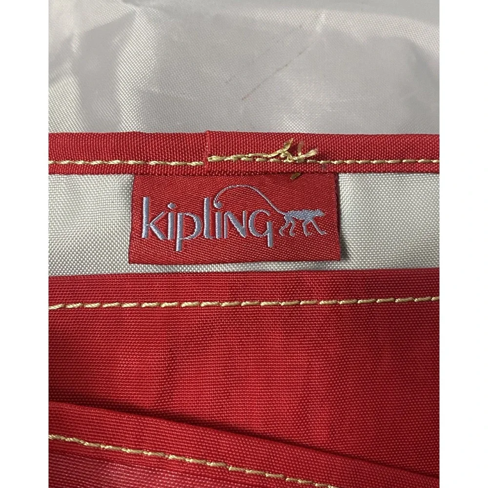 Kipling Backpack Adjustable Straps Pockets Vintage 90s Red